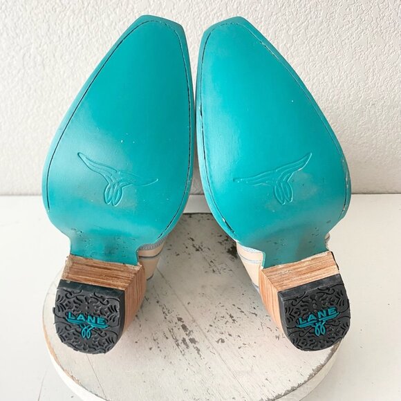 Lane JOLENE Womens Cowboy Boots 9.5 Blueberry Buttermilk Western Cowgirl Tall - Picture 8 of 11